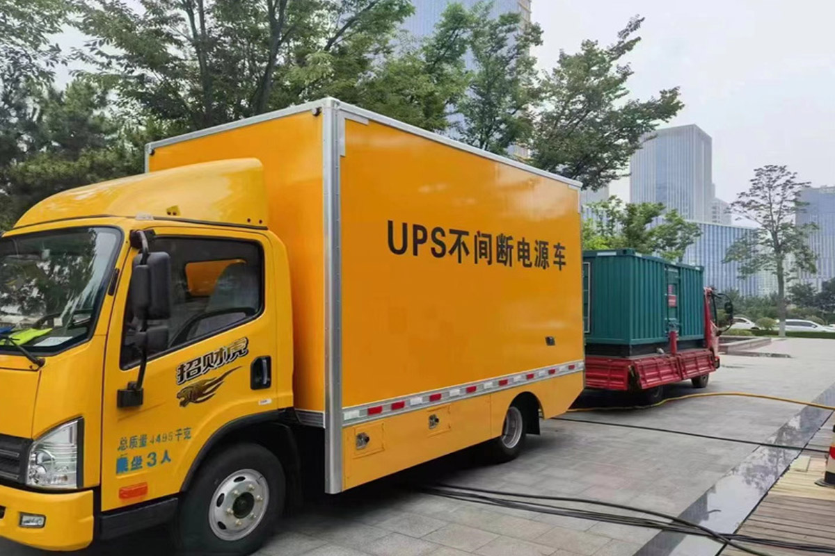 白鹭湖管理区发电机租赁施工现场