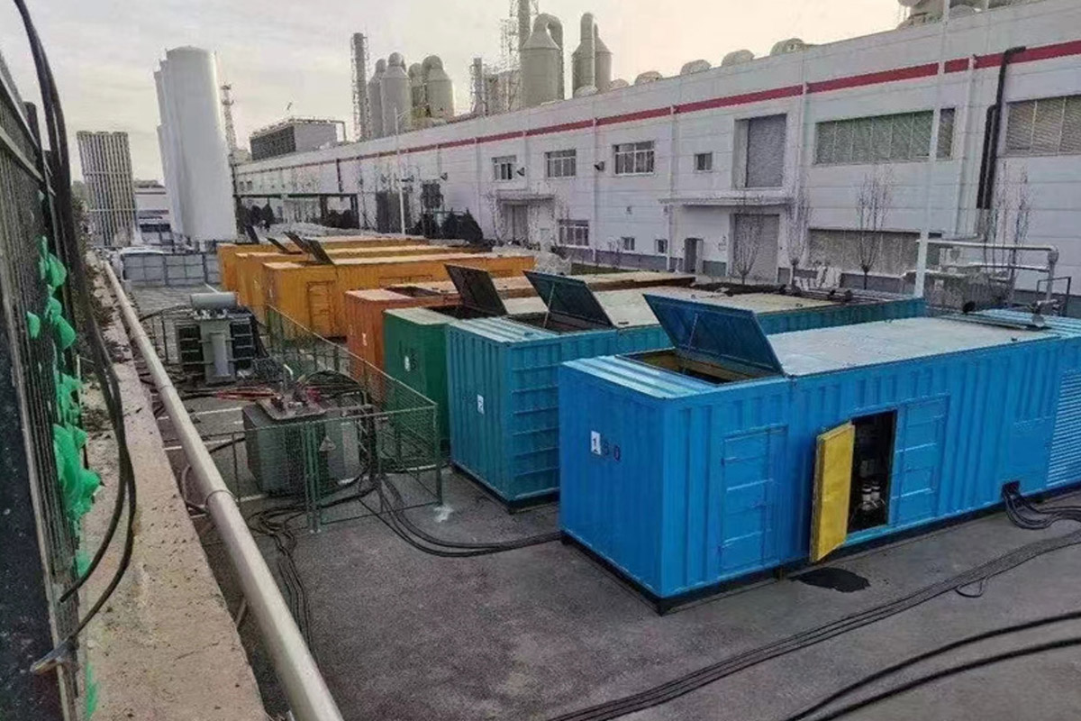 白鹭湖管理区发电机租赁施工现场