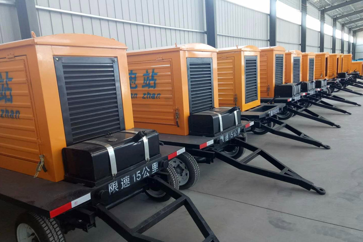 白鹭湖管理区发电机租赁施工现场
